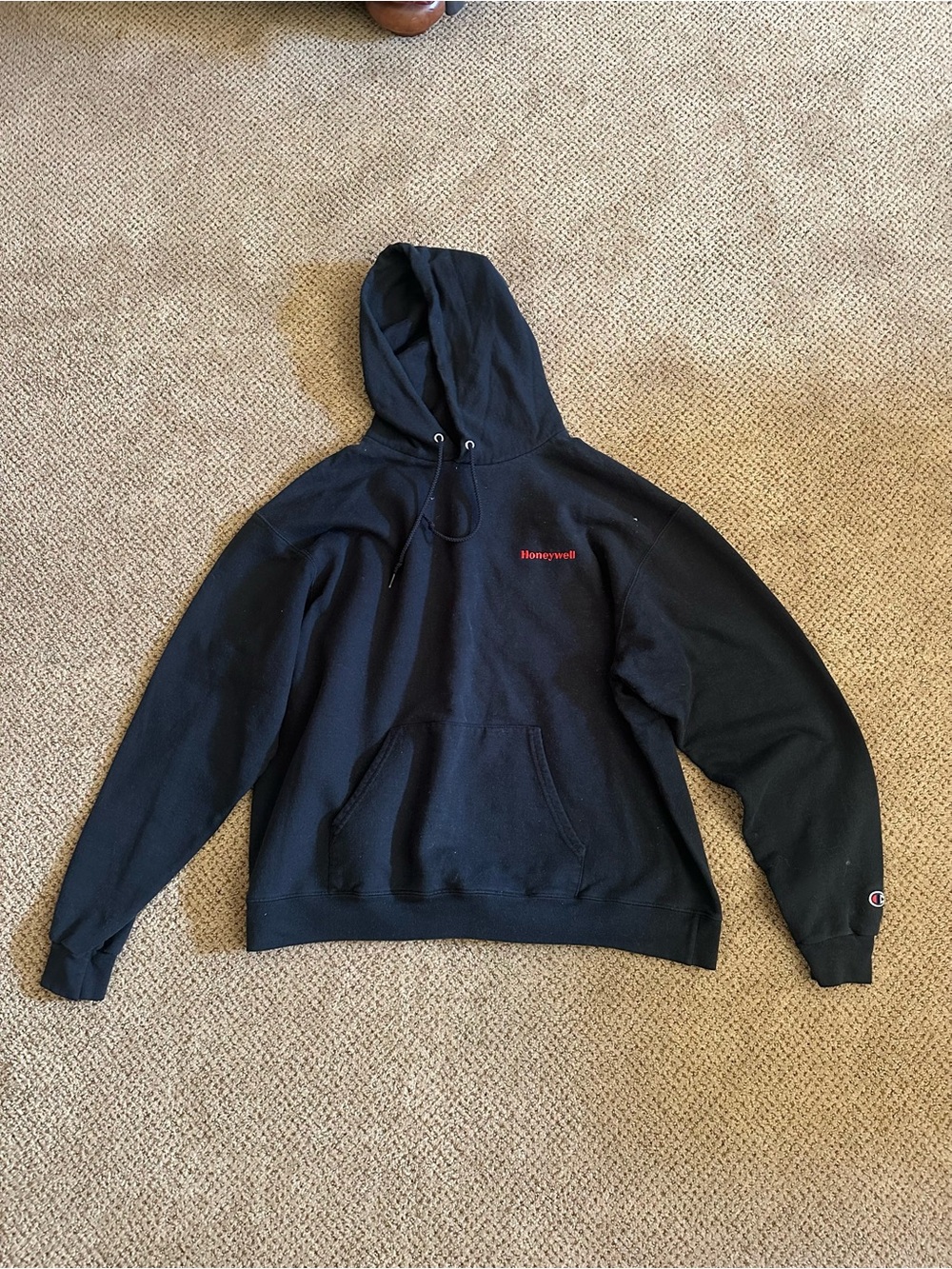 x Champion Black Logo Hoodie Medium Weight